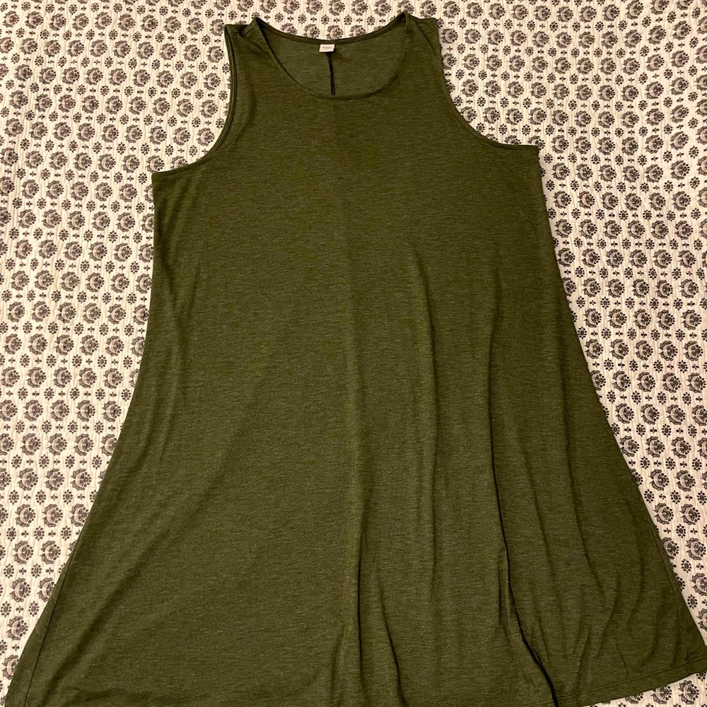 Olive Green Shift Dress